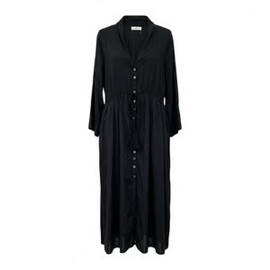 Natural Life 100% Organic Cotton Long Sleeve Dress - Size Medium - Black